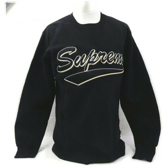 Supreme Sweaters - Supreme 16AW Black Brush Script Crewneck 861452